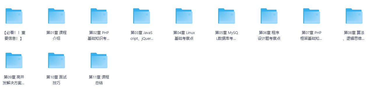 PHP面试核心技巧课程截图
