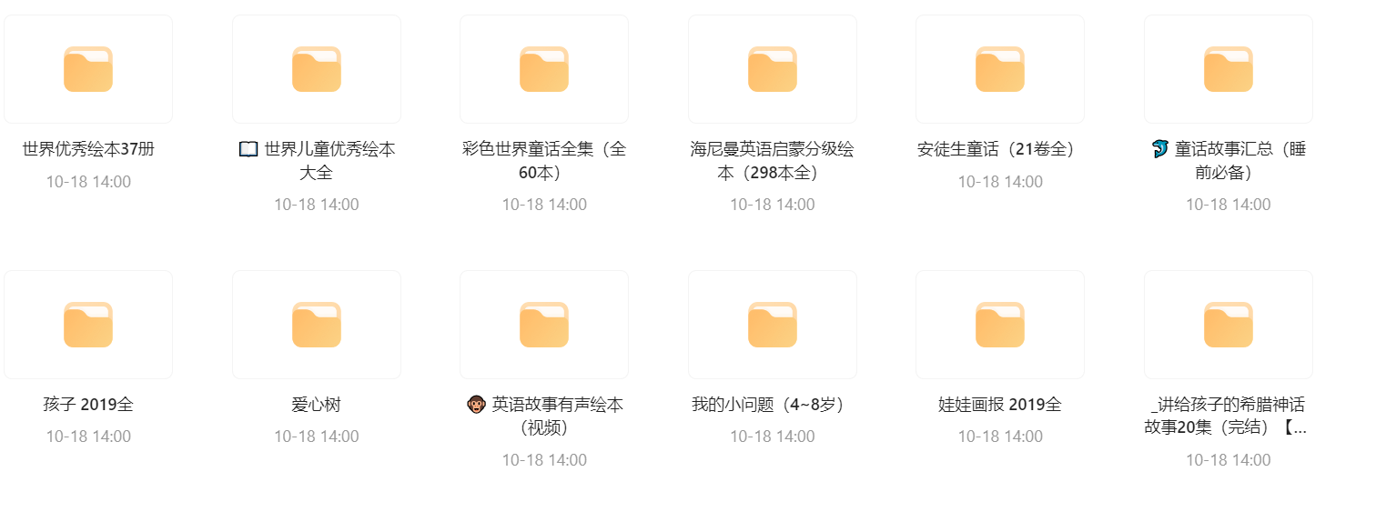 儿童绘本童话合集8.76GB资源