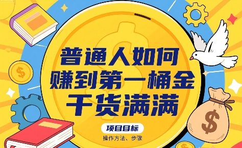 普通人盈利第一桶金教程