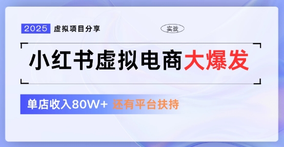 小红书虚拟店铺蓝海项目盈利教程