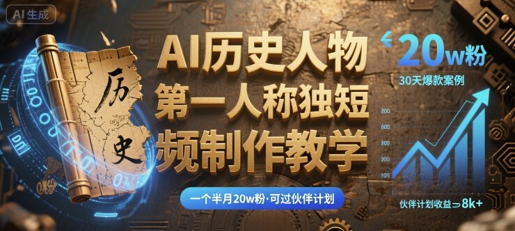 AI历史人物独白短视频教学