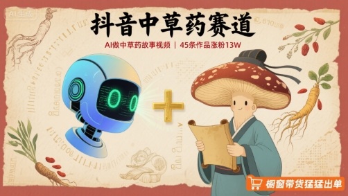 抖音中草药AI视频制作示例