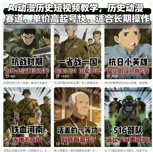 AI动漫历史短视频教学 AI动漫历史短视频教学