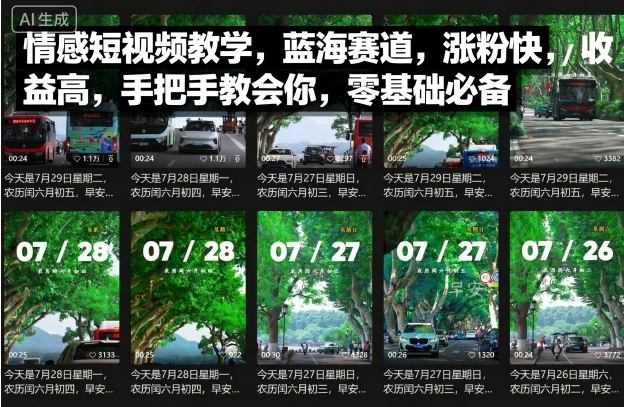 情感短视频教学蓝海赛道涨粉快收益高零基础教程