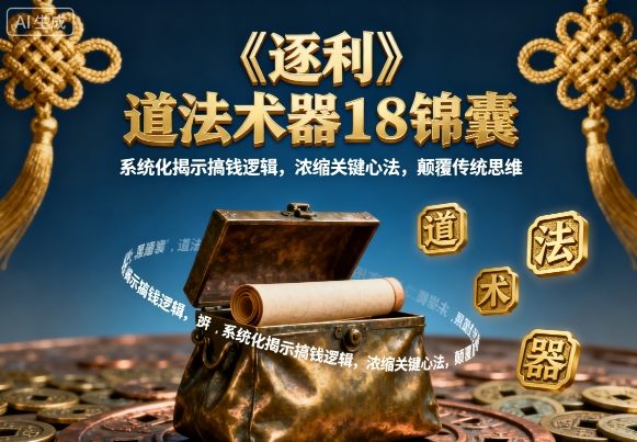 逐利道法术器18锦囊课程封面 逐利道法术器18锦囊课程封面