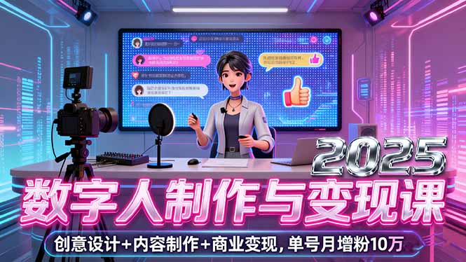 2025数字人制作与变现课程封面