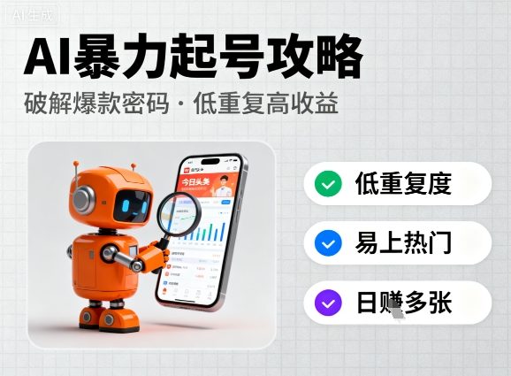 今日头条AI起号教程