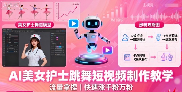 AI美女护士跳舞短视频示例 AI美女护士跳舞短视频示例