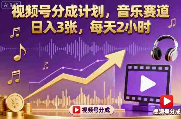 视频号音乐赛道分成计划教程 视频号音乐赛道分成计划教程