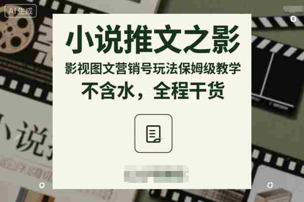 小说推文影视图文营销号保姆级教学实操指南
