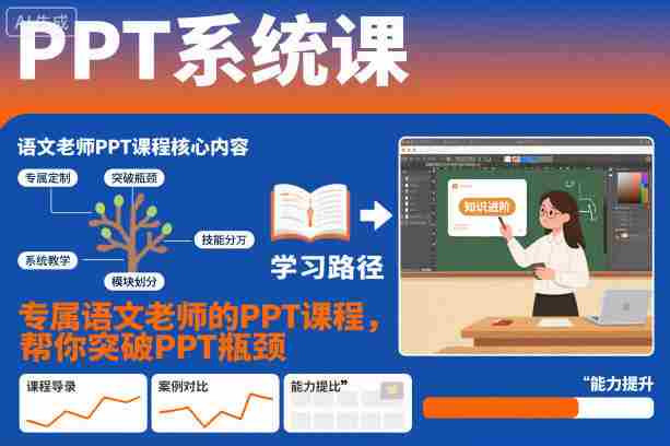 PPT系统课程：语文老师专属突破瓶颈教程