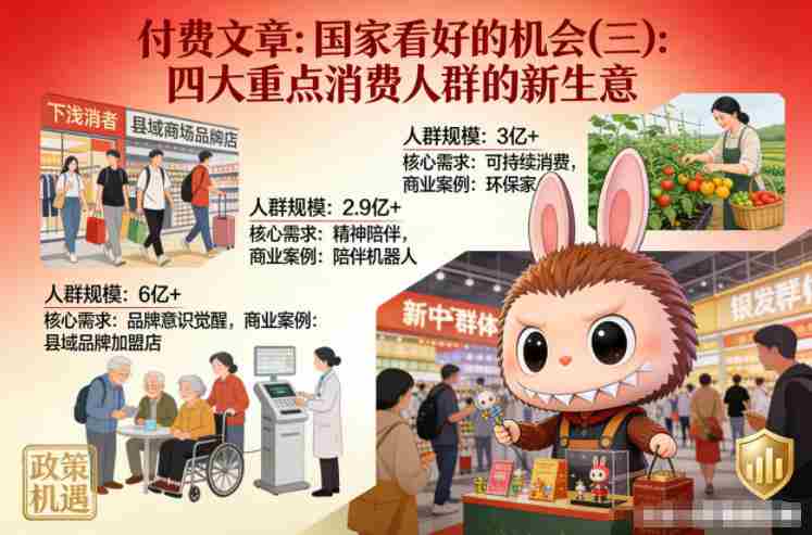 国家看好的机会四大重点消费人群新生意
