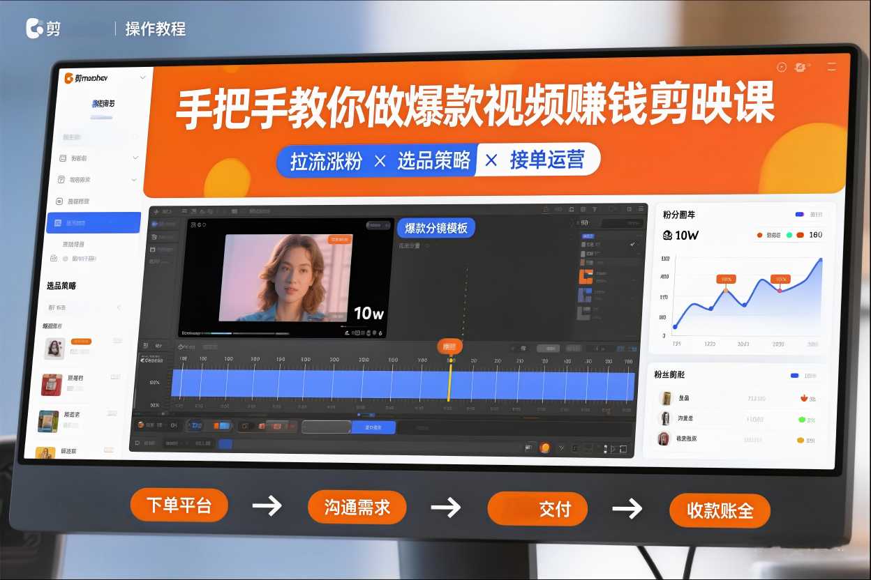 手把手教你做爆款视频盈利剪映课 手把手教你做爆款视频盈利剪映课