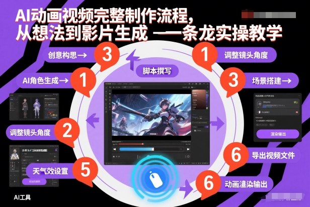 AI动画视频完整制作流程 AI动画视频完整制作流程