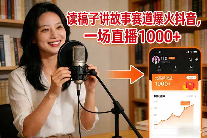 抖音读稿子讲故事直播盈利教程 抖音读稿子讲故事直播盈利教程