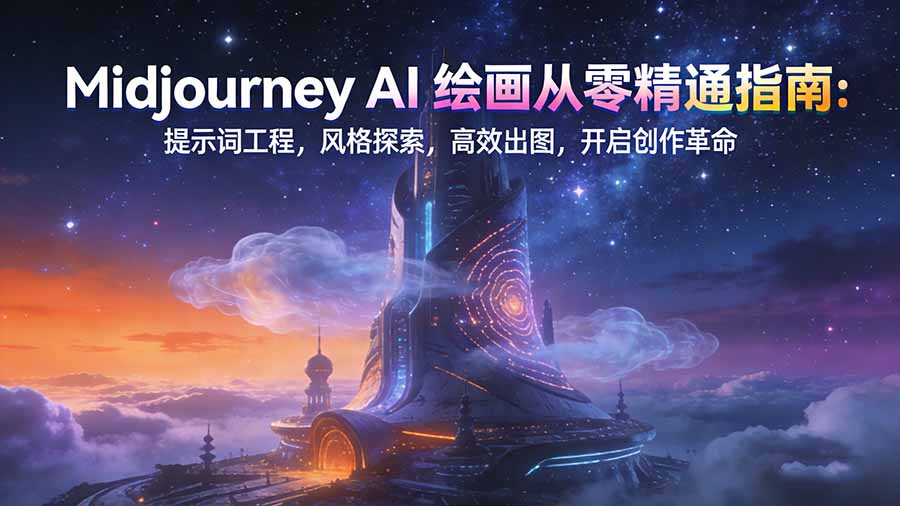 Midjourney AI绘画课程封面