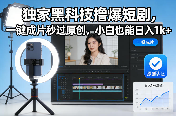 短剧黑科技一键成片教程