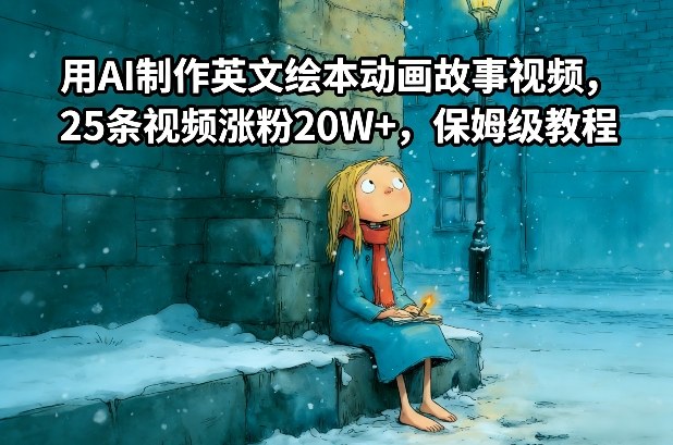 AI英文绘本动画故事视频制作教程