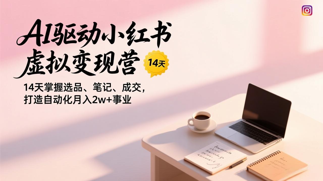 2026小红书虚拟变现AI驱动实战课程教程 2026小红书虚拟变现AI驱动实战课程教程