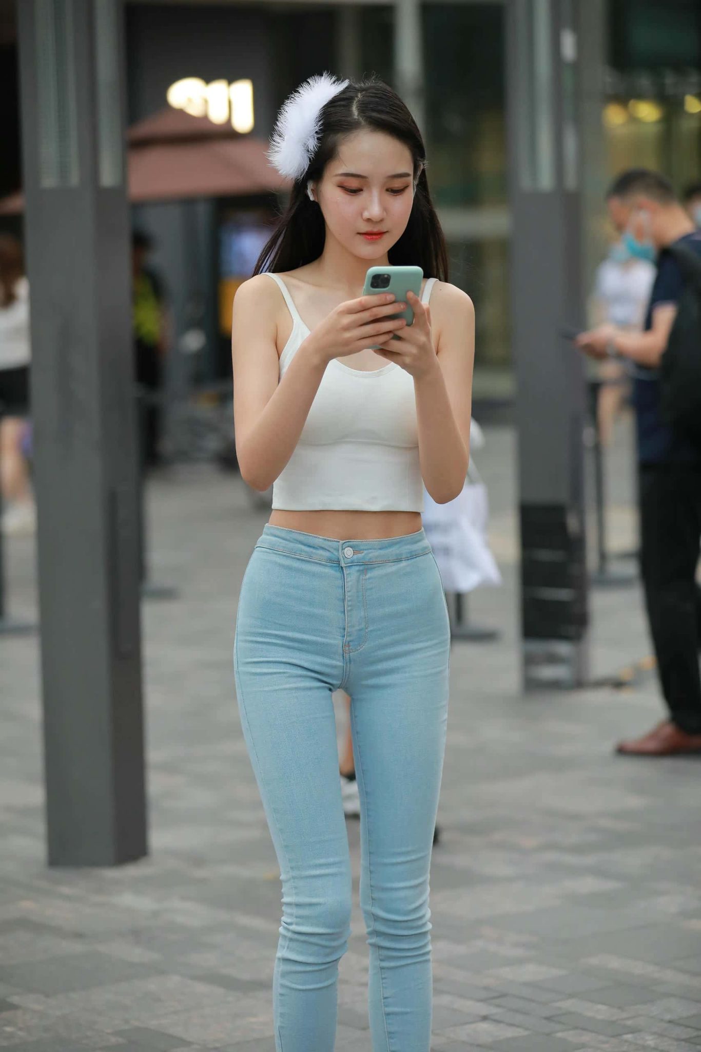 牛仔风尚街拍穿搭写真 牛仔风尚街拍穿搭写真