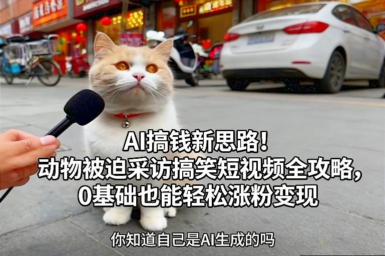AI动物被迫采访短视频教程