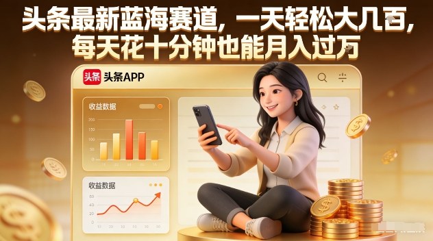 头条最新蓝海赛道盈利教程
