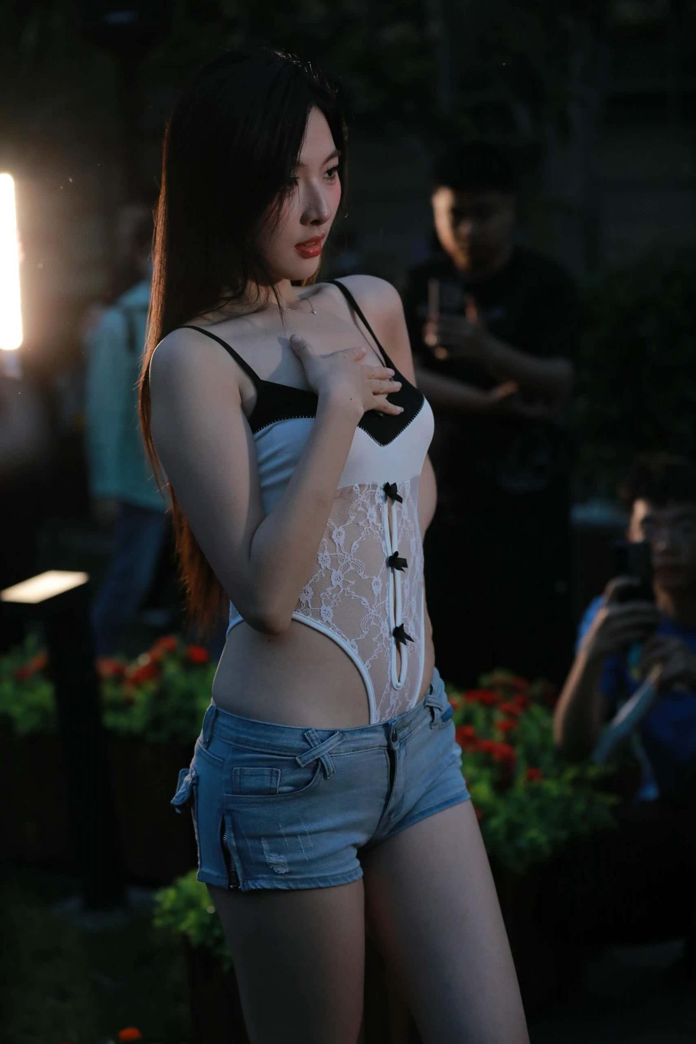 甜美牛仔短裤高清图片集