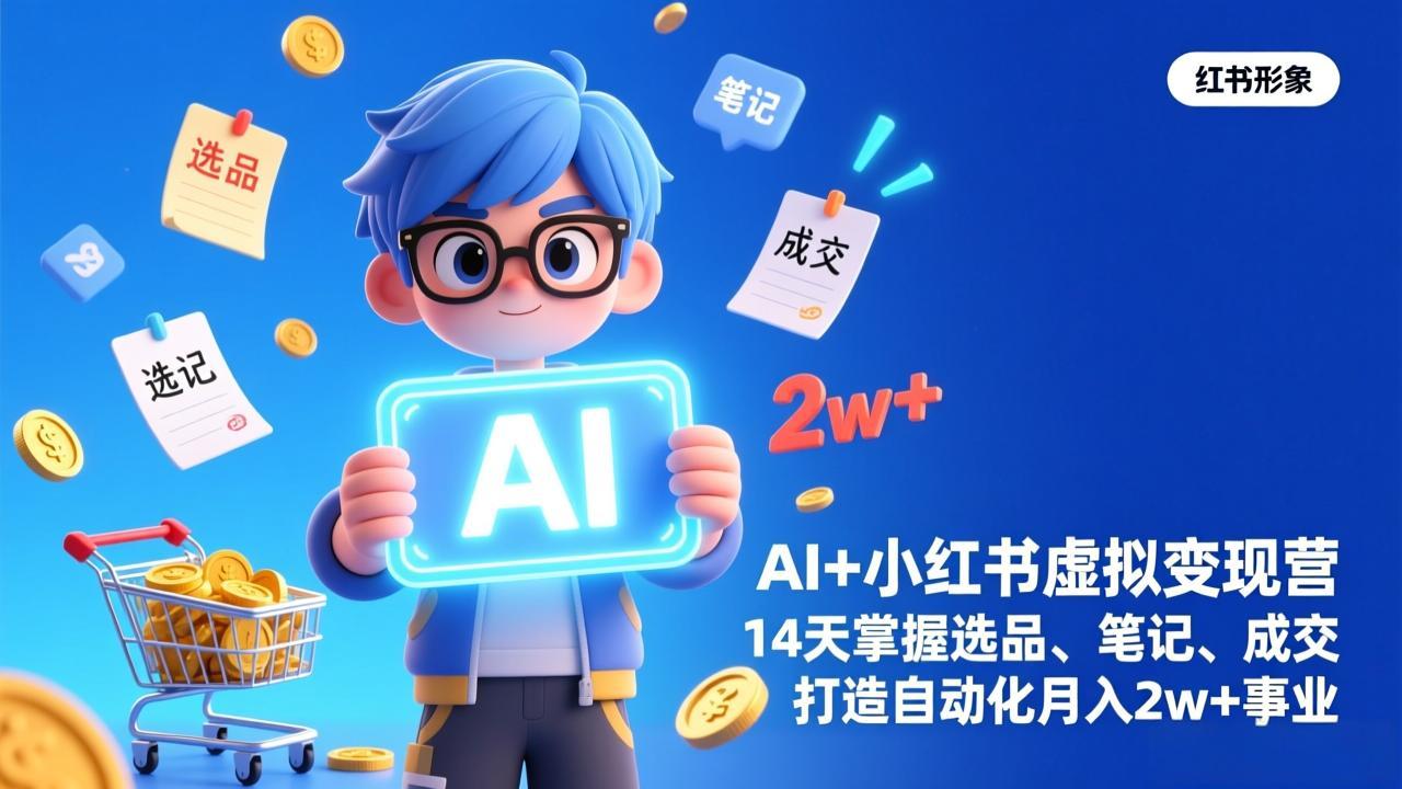 AI小红书虚拟变现训练营