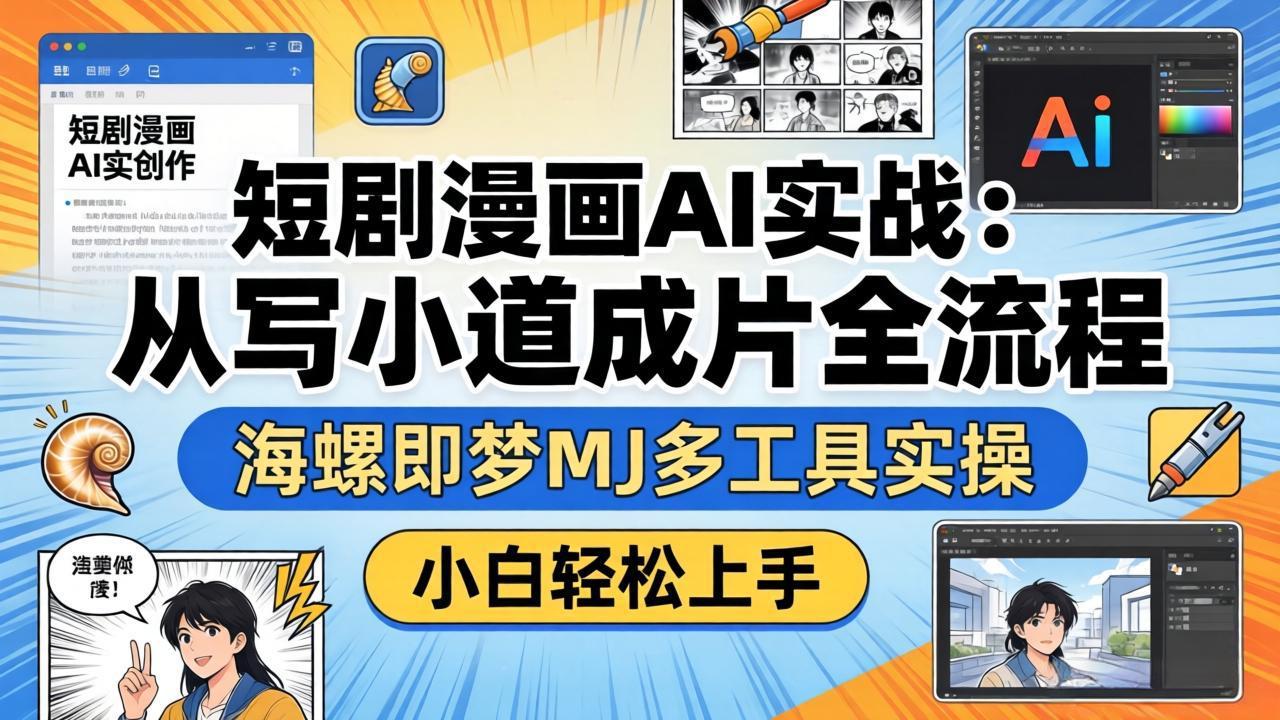 AI短剧漫画实战教程 AI短剧漫画实战教程封面