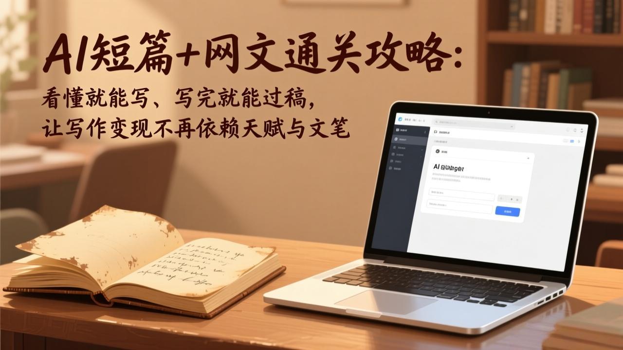 AI短篇与网文写作变现通关攻略课程封面 AI短篇与网文写作变现通关攻略课程封面