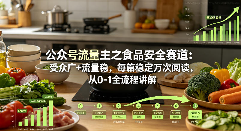 公众号流量主食品安全赛道教程