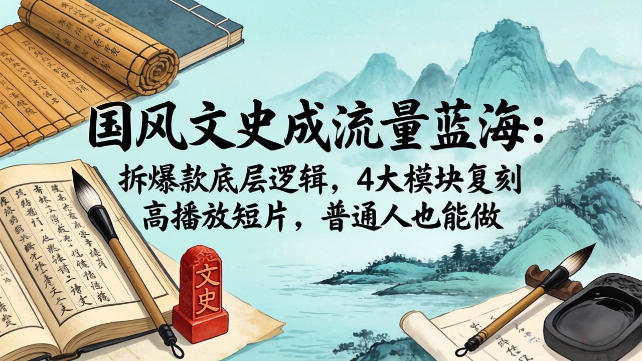 国风文史流量蓝海教程 国风文史流量蓝海教程