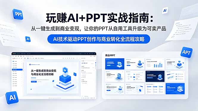 AI+PPT实战盈利指南封面 AI+PPT实战盈利指南封面