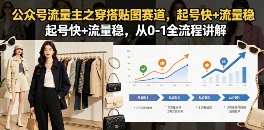 公众号流量主穿搭贴图赛道教程