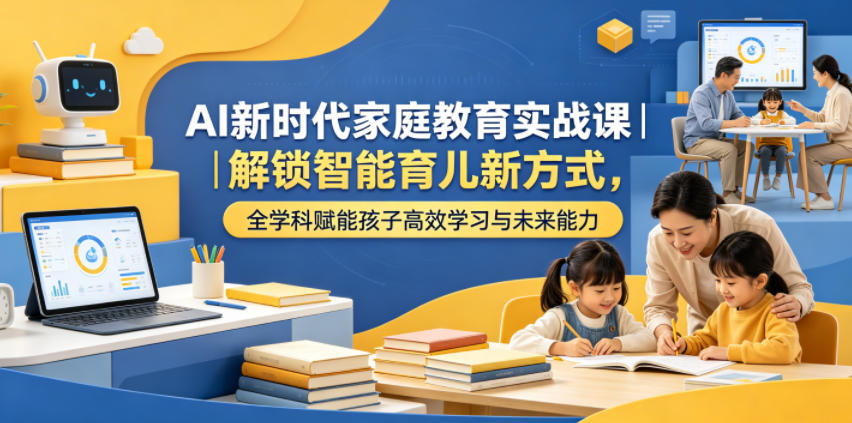 AI家庭教育实战课全学科赋能孩子高效学习指南 AI家庭教育实战课全学科赋能孩子高效学习指南