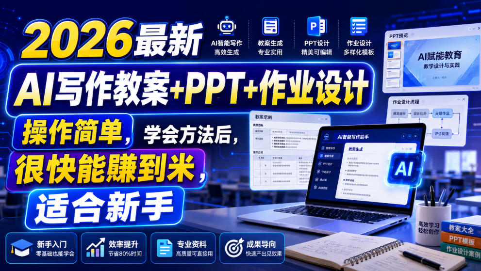 AI教案撰写与变现项目介绍 AI教案撰写与变现项目介绍